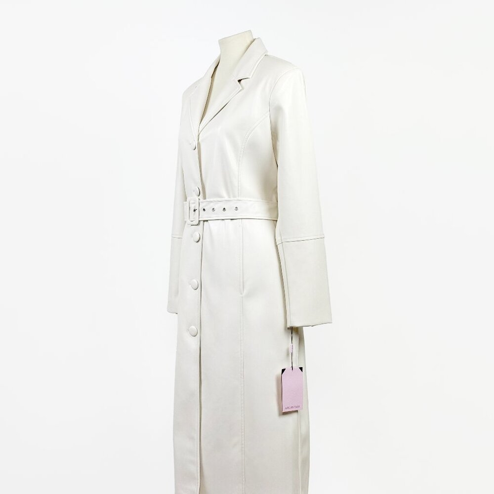 Avec Les Filles | Faux Leather Belted Long Coat | NWT - Picture 7 of 12